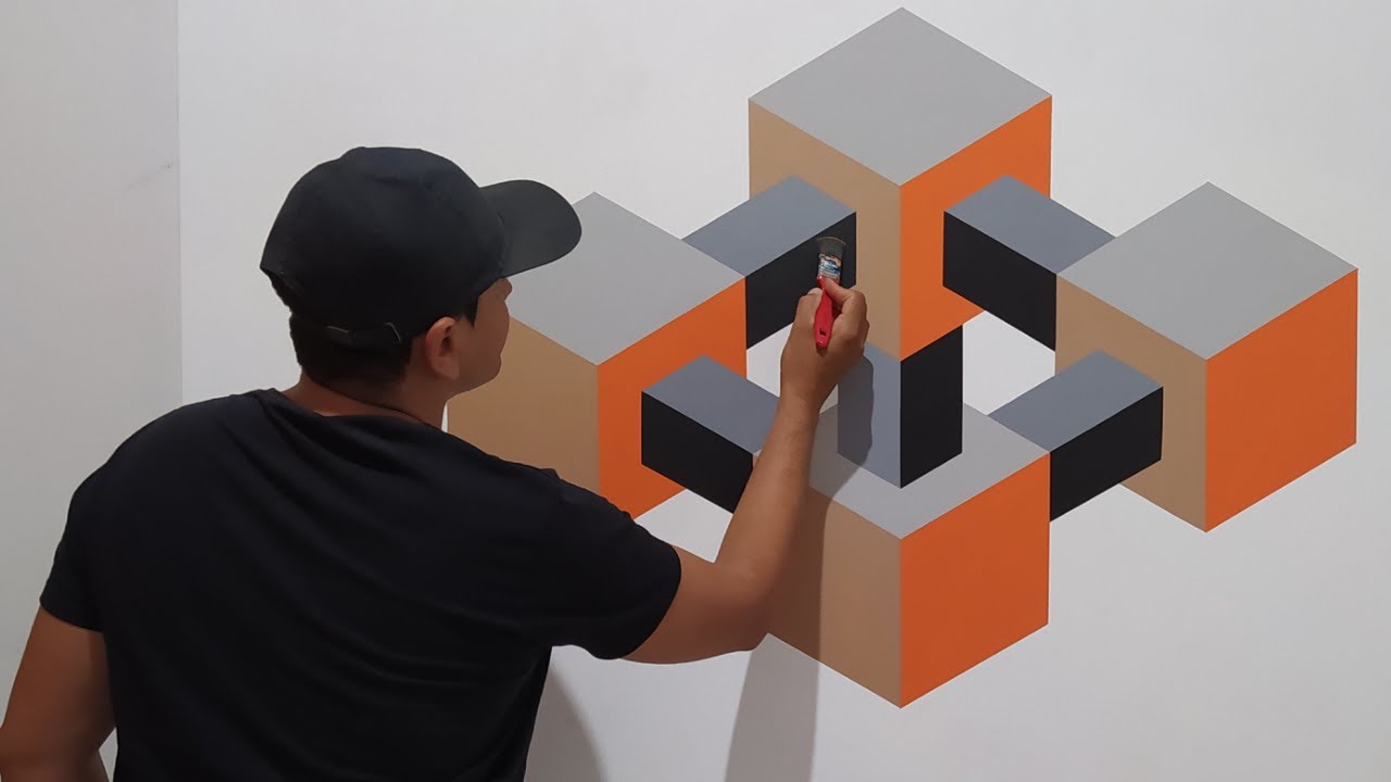 PINTURA EFEITO 3D FÁCIL DE FAZER