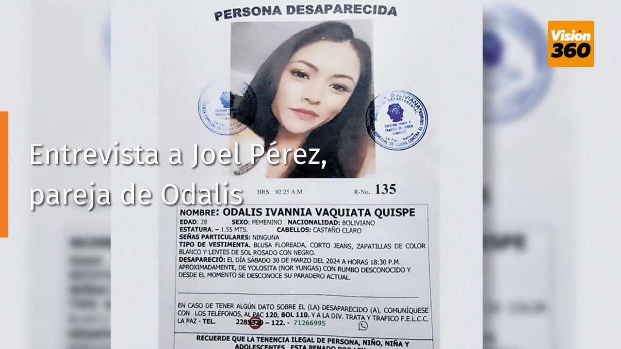 Entrevista realizada por Melania Torrico a Joel Pérez, pareja de Odalis Vaquiata. Facebook MT