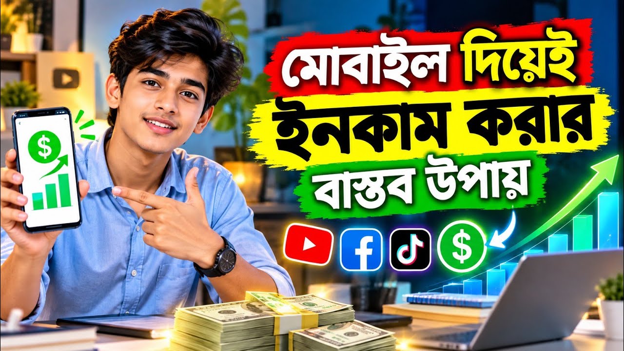 মোবাইল দিয়ে ইনকাম ২০২৬ 📱💰 | Online Income Bangla | ঘরে বসে আয়ের বাস্তব উপায়