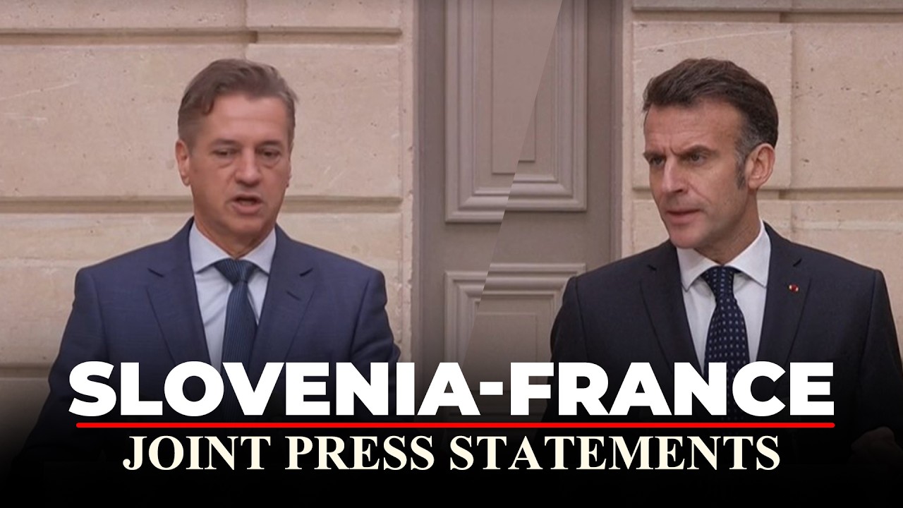 French President Macron and Slovenian PM Golob’s Joint statements to the press at Elysee palace