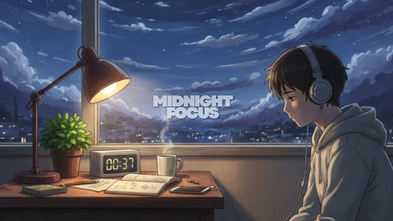Midnight Focus 🌙 Calm Lo-Fi Beats for Deep Work, Study & Late Night Flow