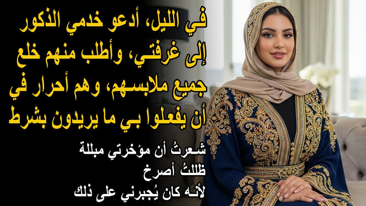 قصة حقيقية، أنا امرأة غنية ولدي العديد من الخدم الذكور، وفي الليل غالبًا ما أطلب من خدمي الذكور أن..