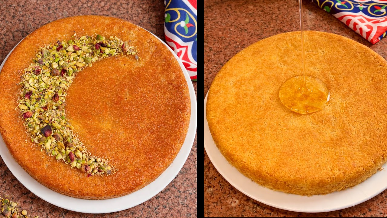احلى وصفه كنافة بالمهلبية - مقرمشه من بره و كريمي من جوه