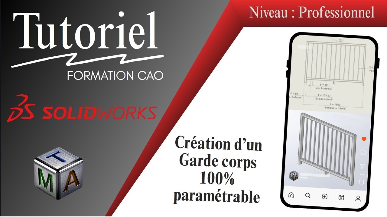 Barreaudage répartition automatique + Bonus - Tutoriel complet SOLIDWORKS