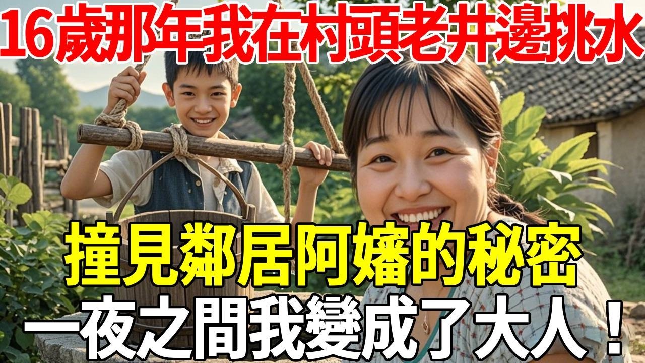16歲那年，我在村頭老井邊挑水，撞見鄰居阿嬸的秘密，一夜之間我變成了大人！#蝴蝶飛飛 #民間故事 #奇聞趣事 #古代小說#懸疑#老年情感