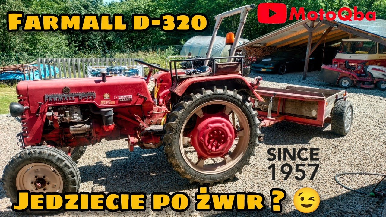 Farmall D-320 1957r. - Jedziemy po ŻWIR 😎 #MotoQba #Farmall #IHC #McCormick