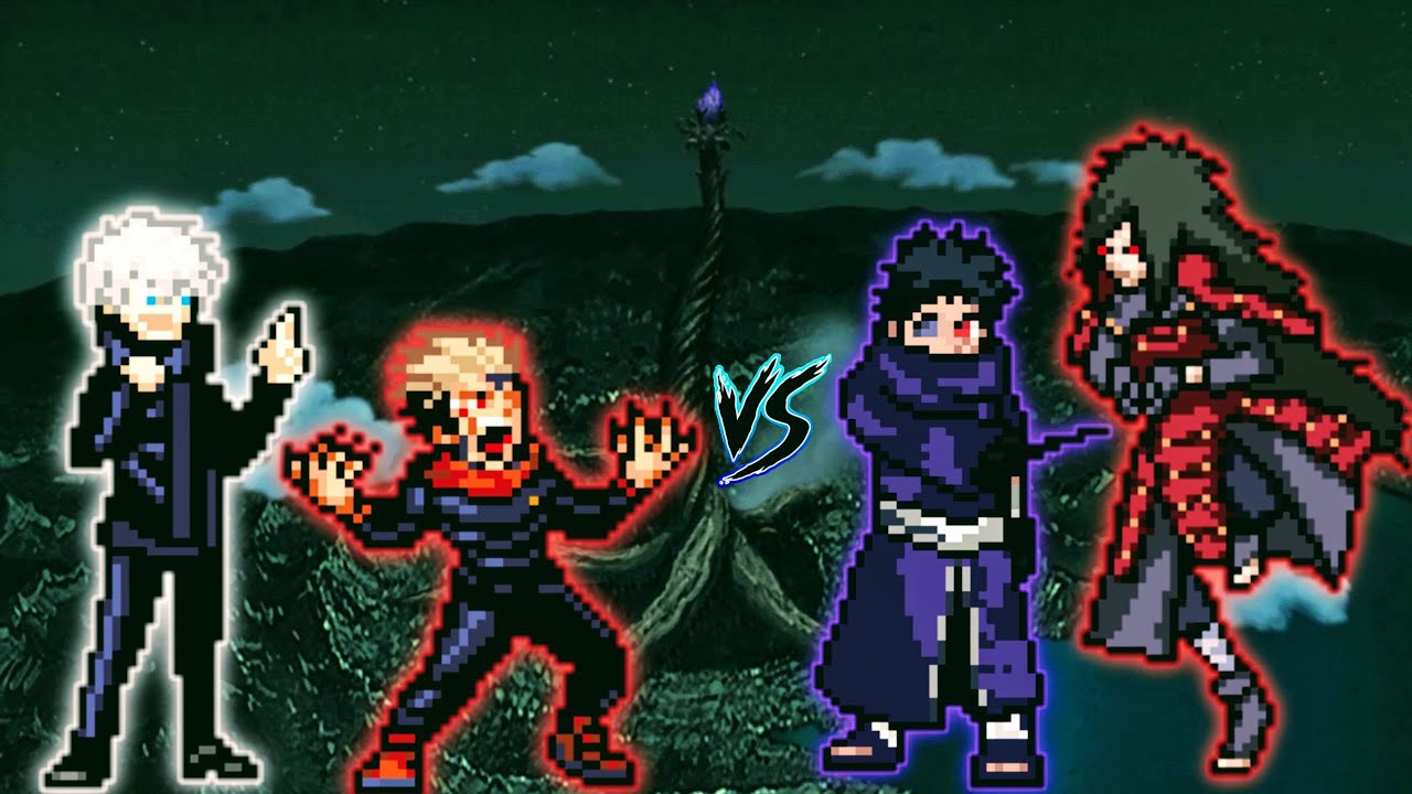 Gojo Satarou V7 & Yuji Itadori OP VS Obito(new) & Legendary Madara V2 OP in Jump Force Mugen