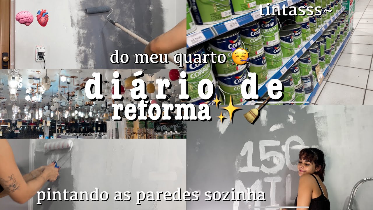 PINTANDO MEU QUARTO SOZINHA + escrivaninha penteadeira! - diário de reforma #5 ✨