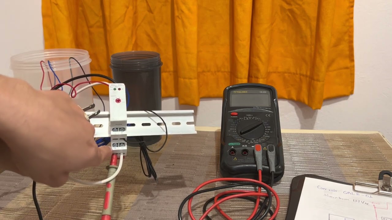 Operación de Relay GRL8-01 Geya para control de agua