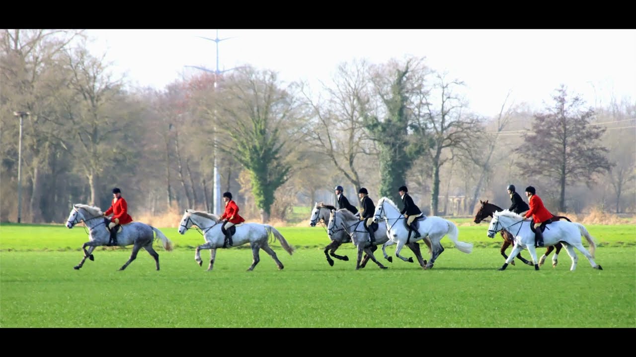 Slipjacht van jagersver  Midland Hunt in Aalten Dale op 2 februari 2022, fotoverslag