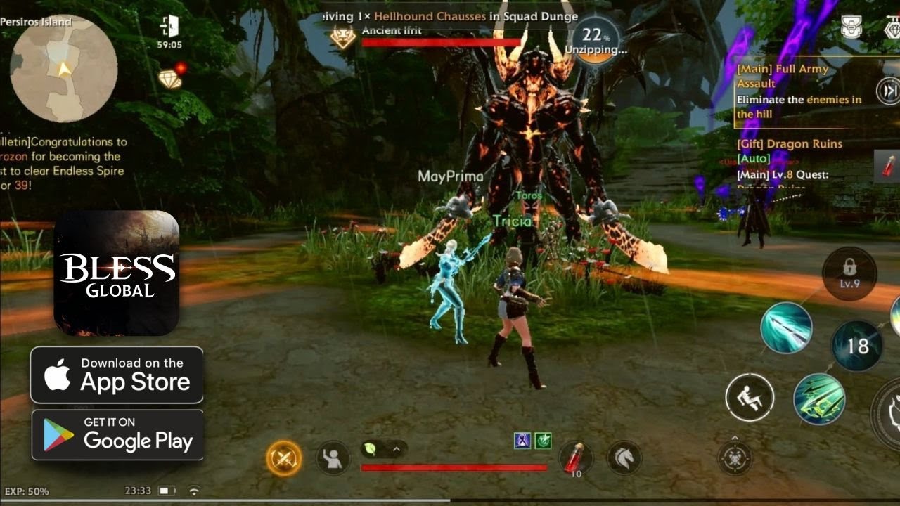 Bless Global Mobile Android iOS Gameplay Walkthrough | New RPG Fighting Games 2023 #blessglobal