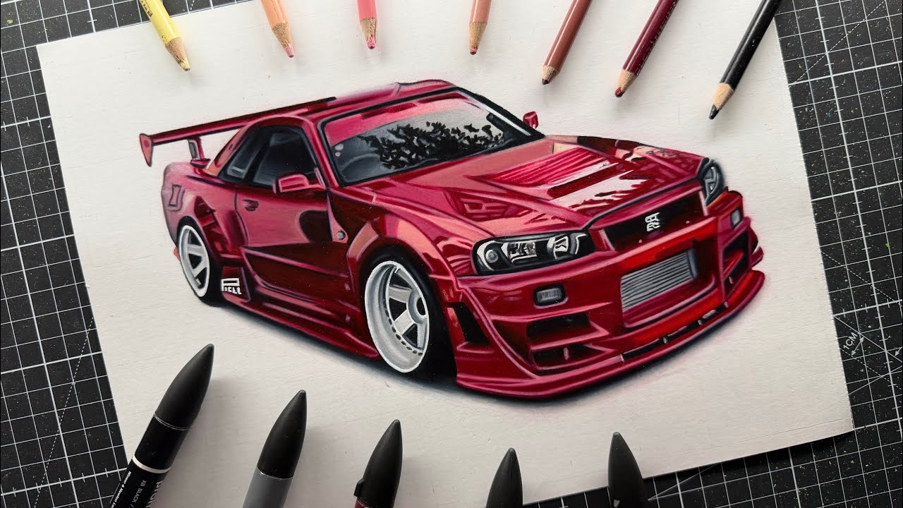 Drawing a Skyline // Timelapse 