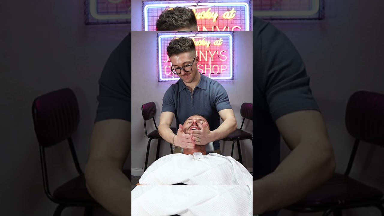 💯Relaxing Hot Towel Shave 🪒 ASMR✨