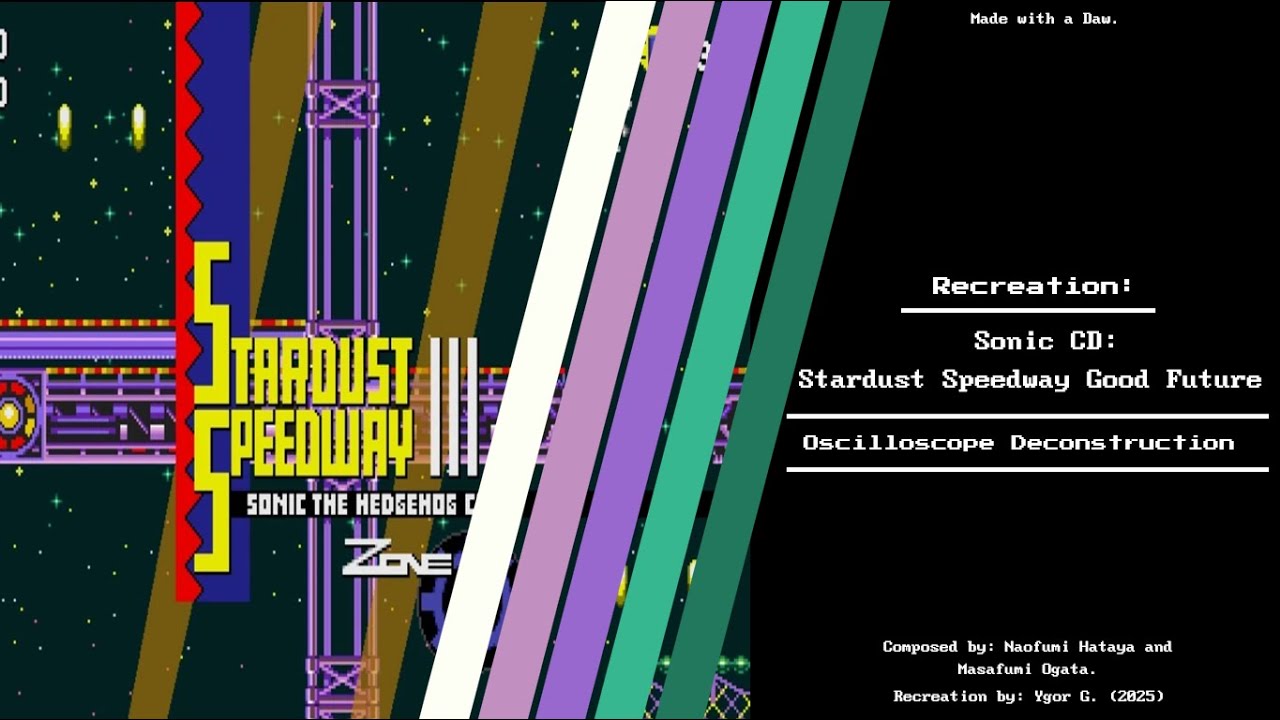 Sonic CD - Stardust Speedway (Good Future mix) (Deconstruction/Breakdown) (Oscilloscope View)