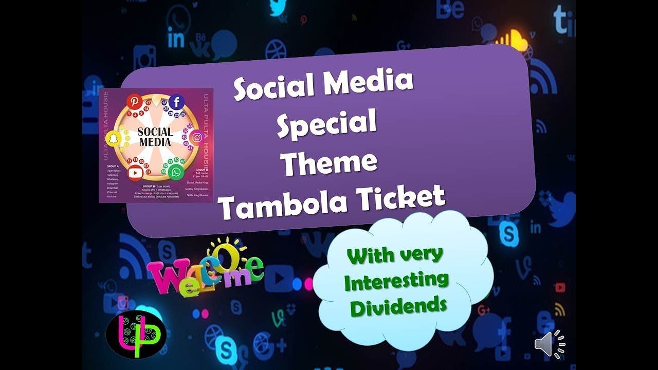 Fun With Social Media Tambola /Housie/ Kitty Party Tambola ideas