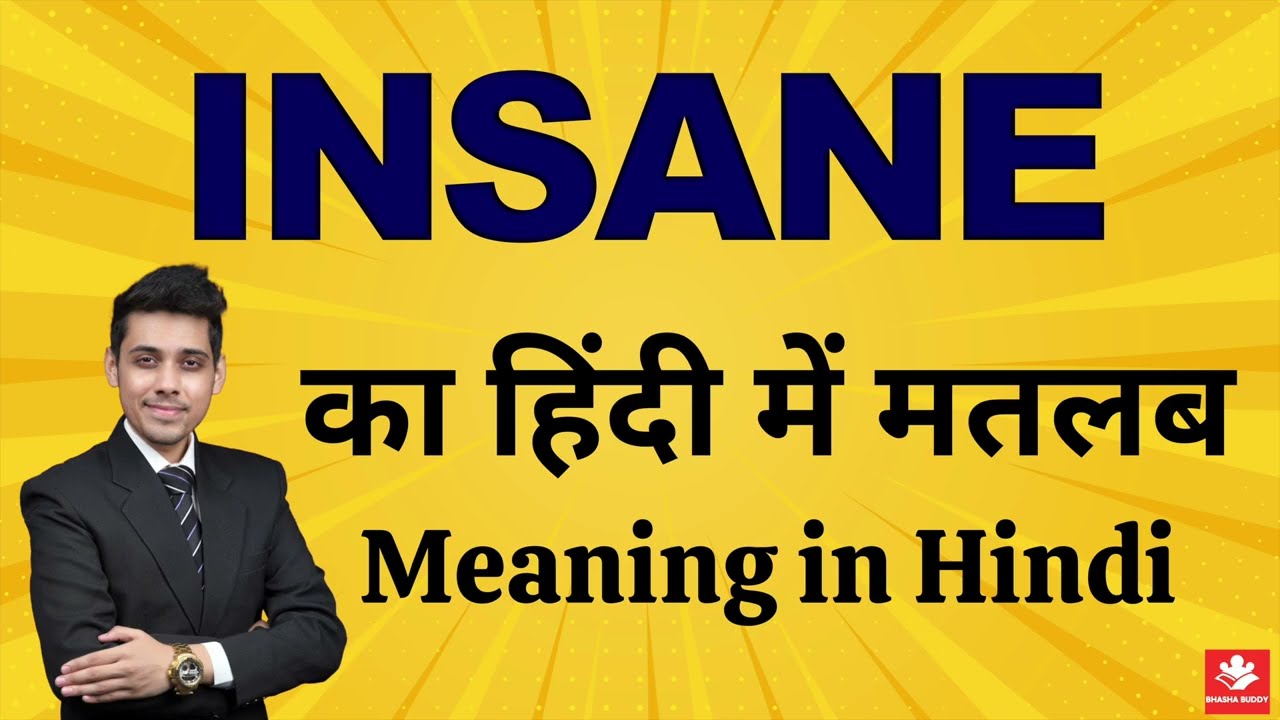 Insane Meaning in Hindi | Insane का मतलब क्या होता है? Simple Explanation by Bhasha Buddy