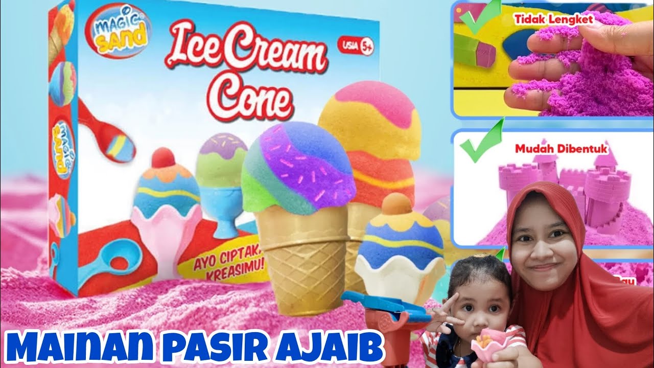 MAINAN PASIR-PASIRAN|UNBOXING MAINAN ANAK KINETIC SAND|MAINAN PASIR AJAIB ANAK-ANAK|MAGIC SAND
