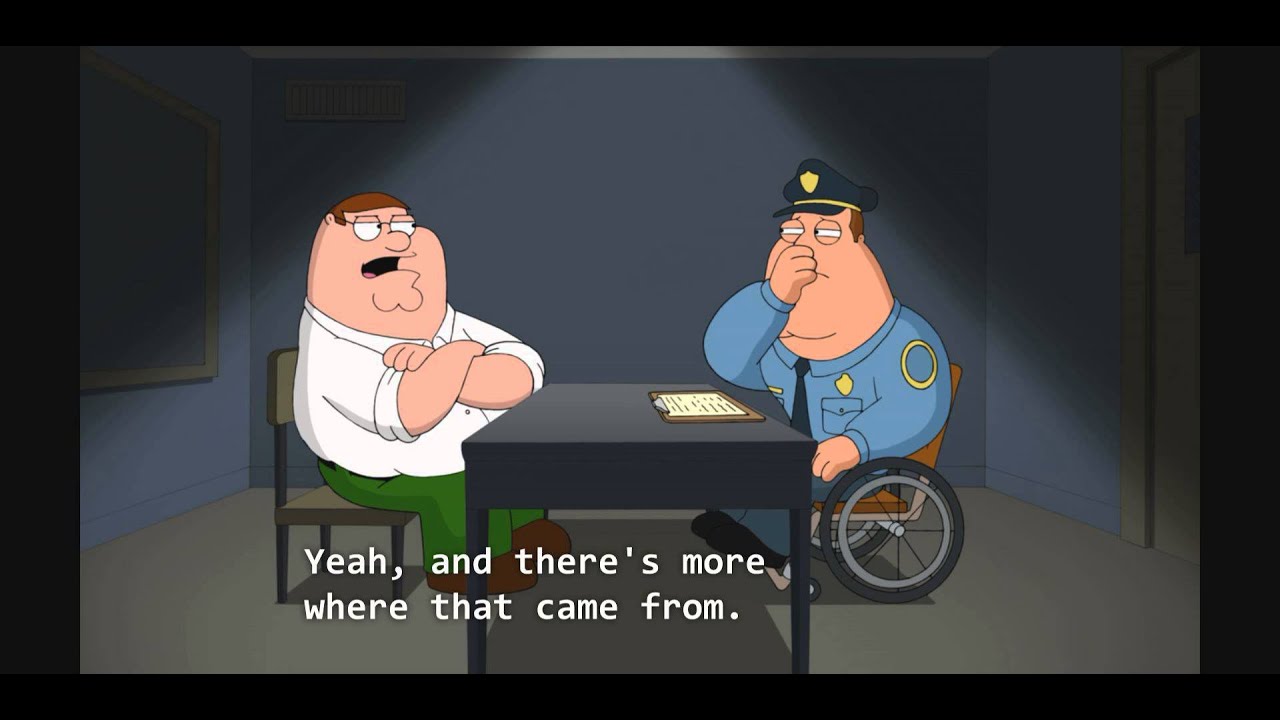 Family Guy Peter, Mort and Quagmire Interrogation