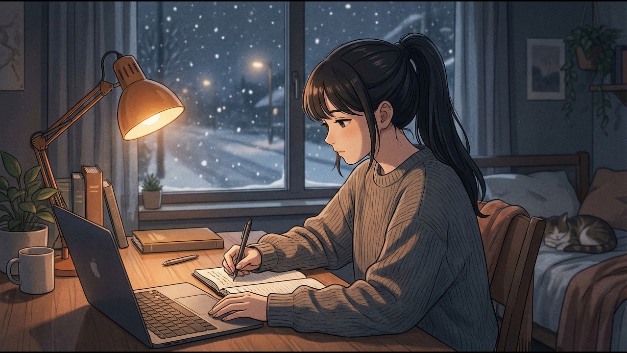 Where Winter Slows Your Mind ❄️ | Cozy Lofi Beats for Focus, Calm & Long Study Nights