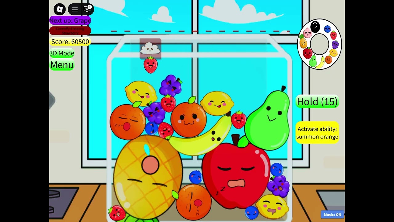Playing watermelon merge ￼