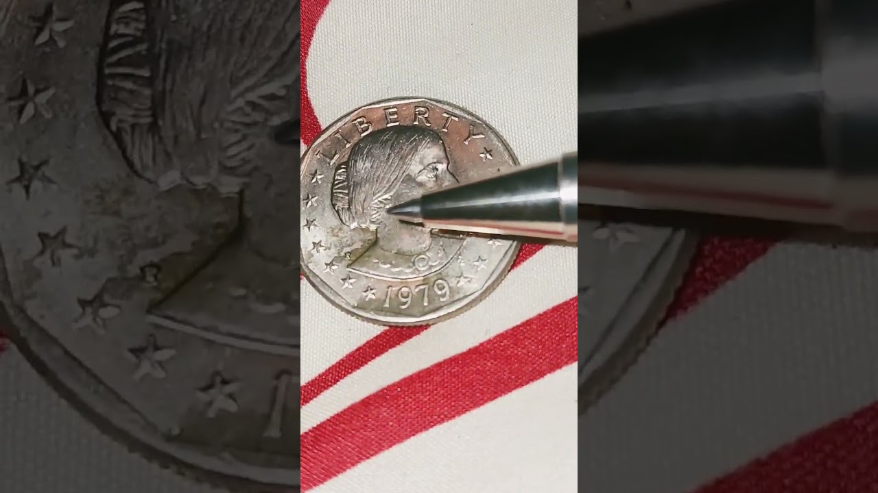 New Error one dollar coin Susan B Anthony p over s 1979 Proof give me a thumbs up if you like it for