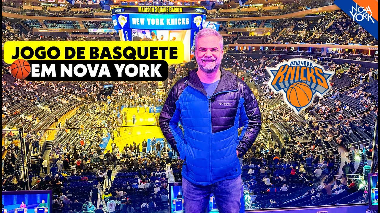 🏀 Como é um JOGO DE BASQUETE DA NBA dos Knicks em Nova York