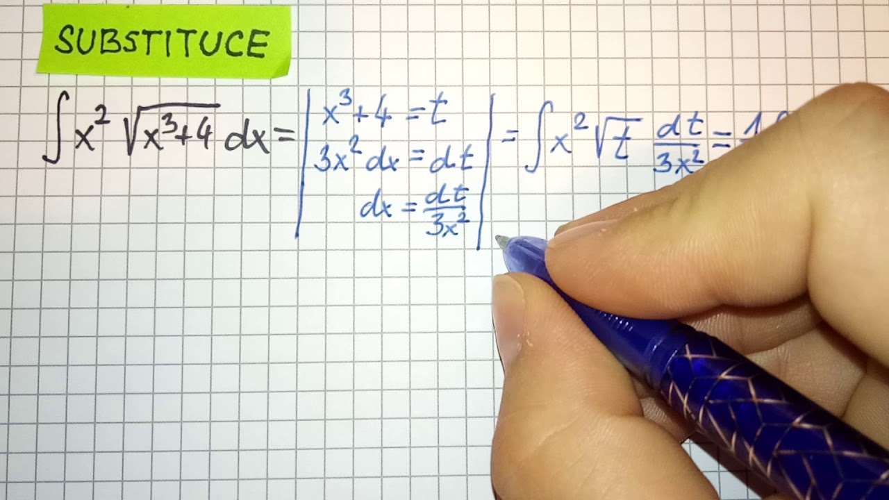 Neurčitý integrál - substituce 01