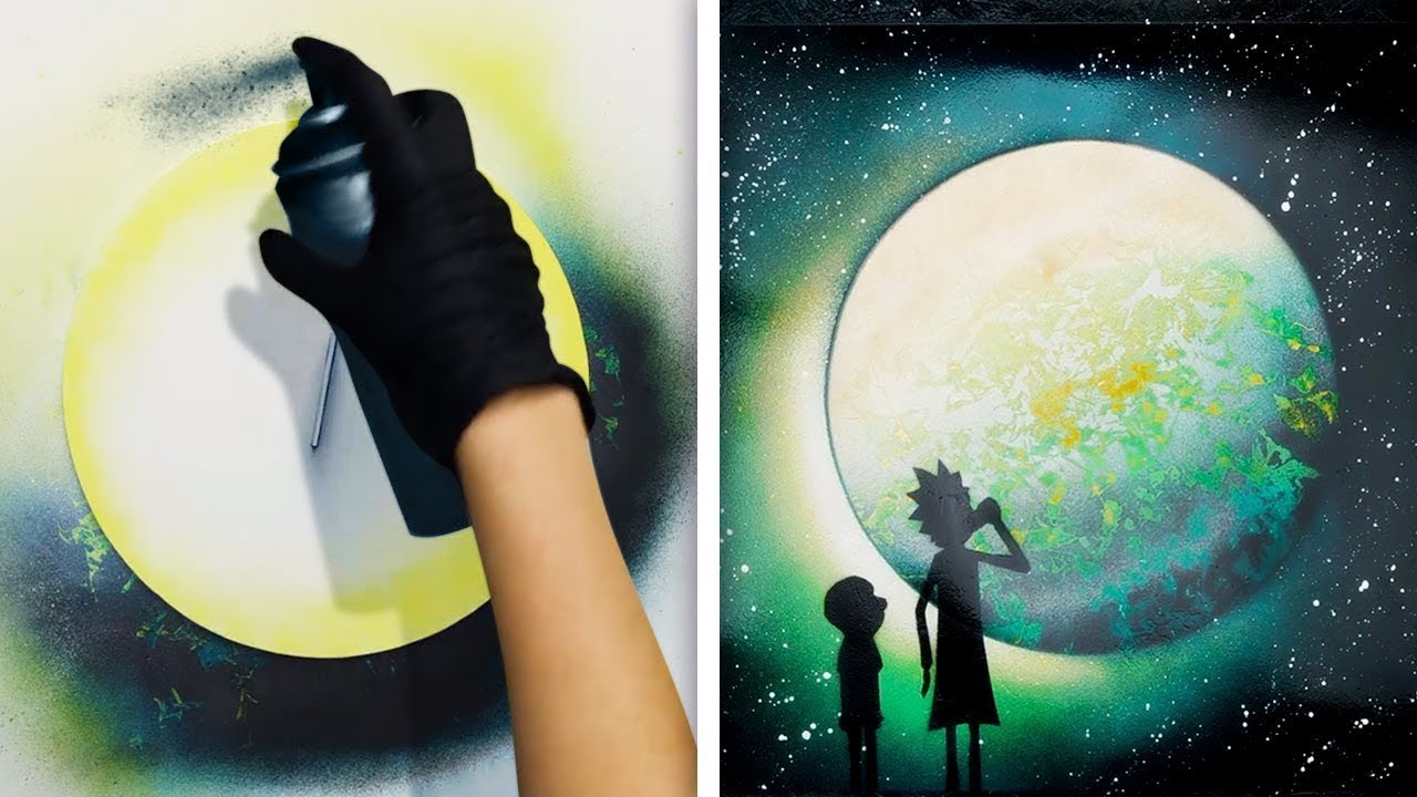 18 BRILLANTE KUNSTIDEEN MIT SPRÜHFARBE