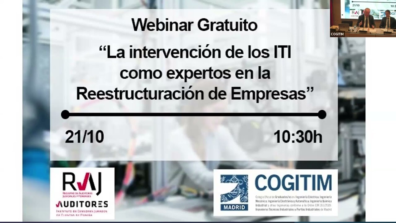 Jornada: "La intervención de los ITI como expertos en la reestructuración de empresas"