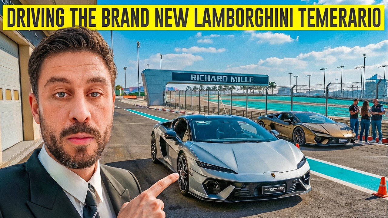 За рулём нового Lamborghini Temerario на трассе Формулы-1.