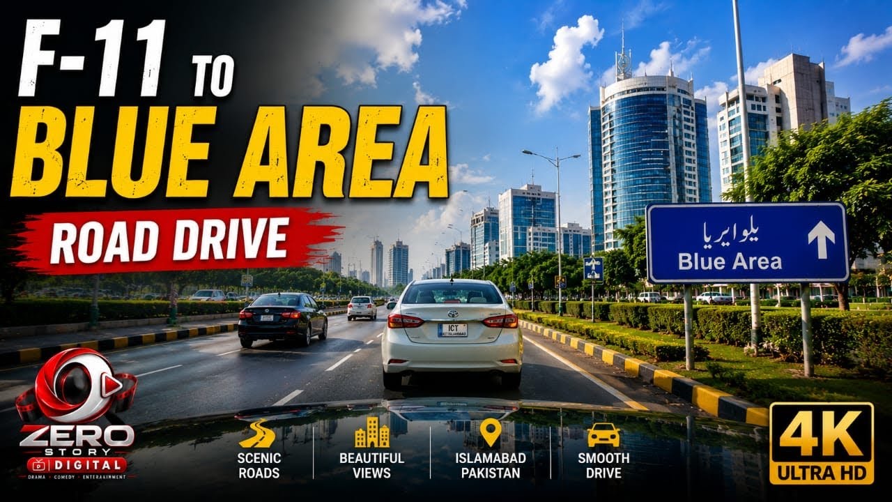 F-11 to Blue Area Islamabad 🚗 | Beautiful Road Drive in 4K 🇵🇰