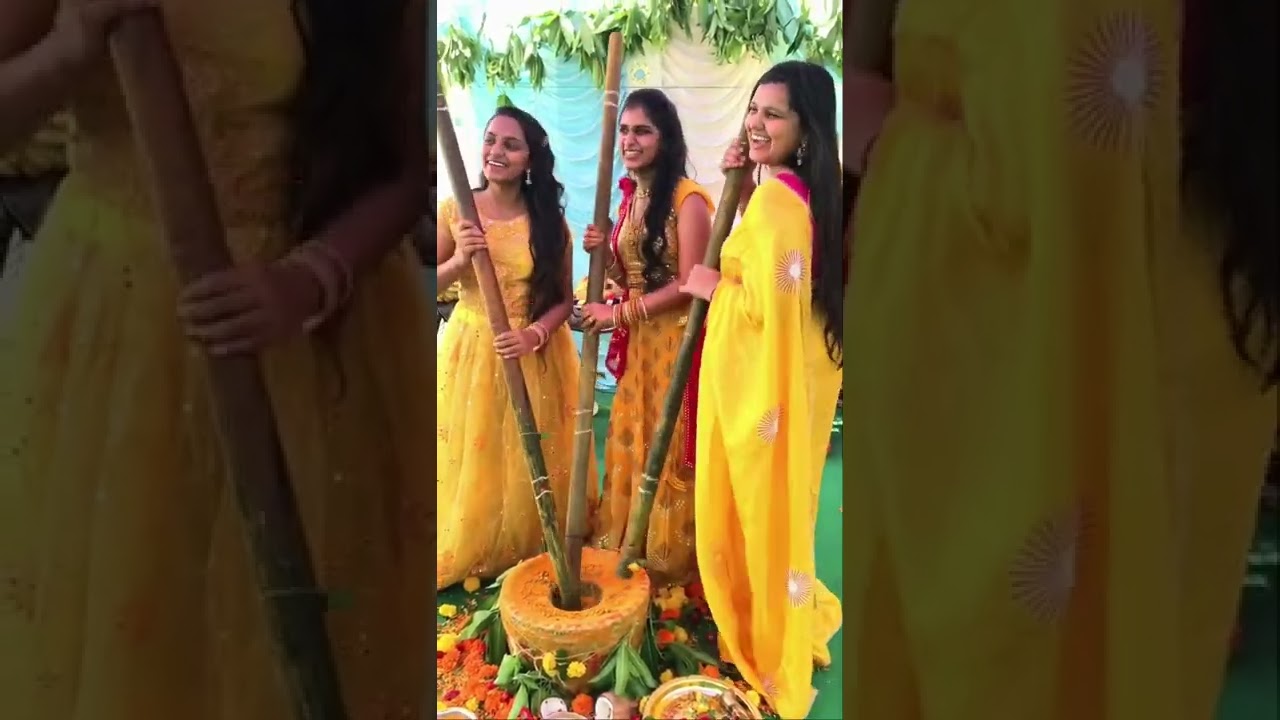 Pasupu dhanchatam | Pasupu Function | Happy Bride | Three Sisters | Siri Chandana |