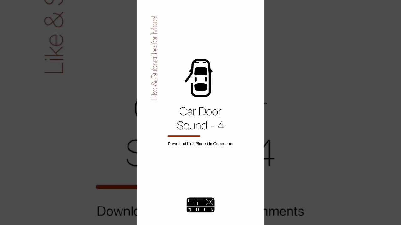 Car Door Sound Effect 🚗 / Car Door SFX