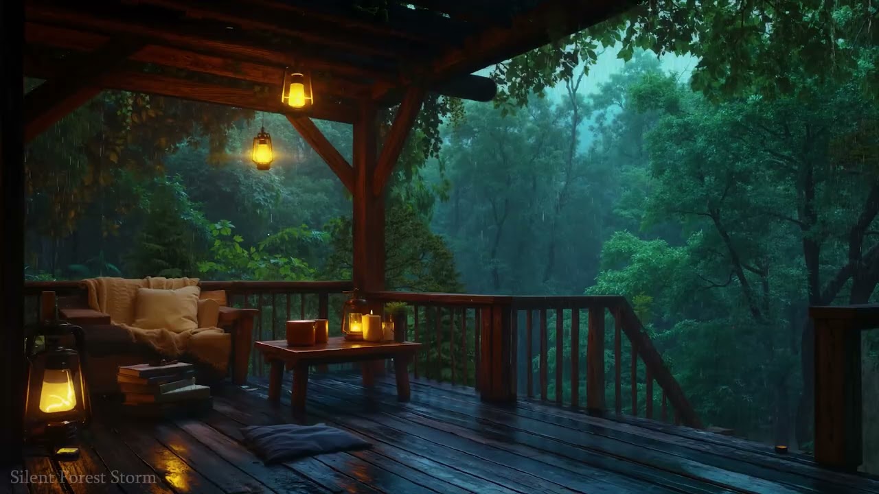 Peaceful Evening Rain 🌧️ Distant Storm Sounds for Deep Rest, Relaxation & Better Sleep