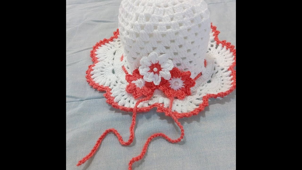 chapeu em croche infantil para ate 1 ano
