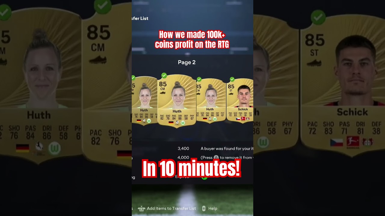 HOW WE MADE 100k+ COINS PROFIT ON THE RTG IN 10 MINUTES! 