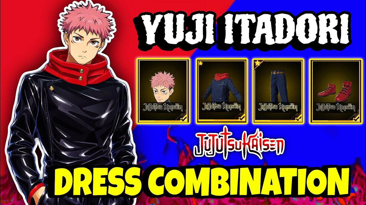 BEST Dress Combination With FREE Yuji Itadori Bundle | Free Fire x Jujutsu Kaisen