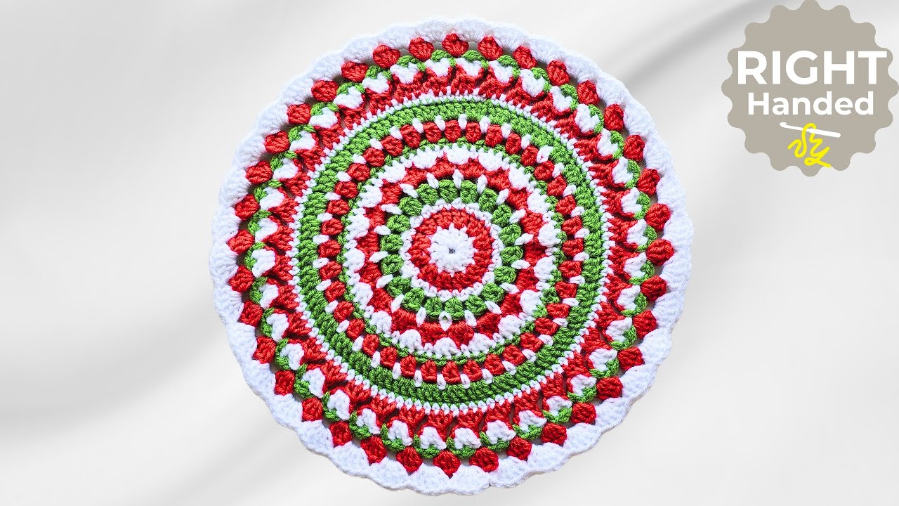 Christmas Crochet Mandala Placemat You NEED This Holiday Season!