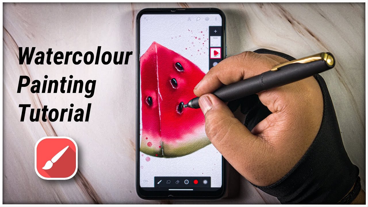 Infinite Painter Tutorial: Water Color Painting in Infinite Painter app.
