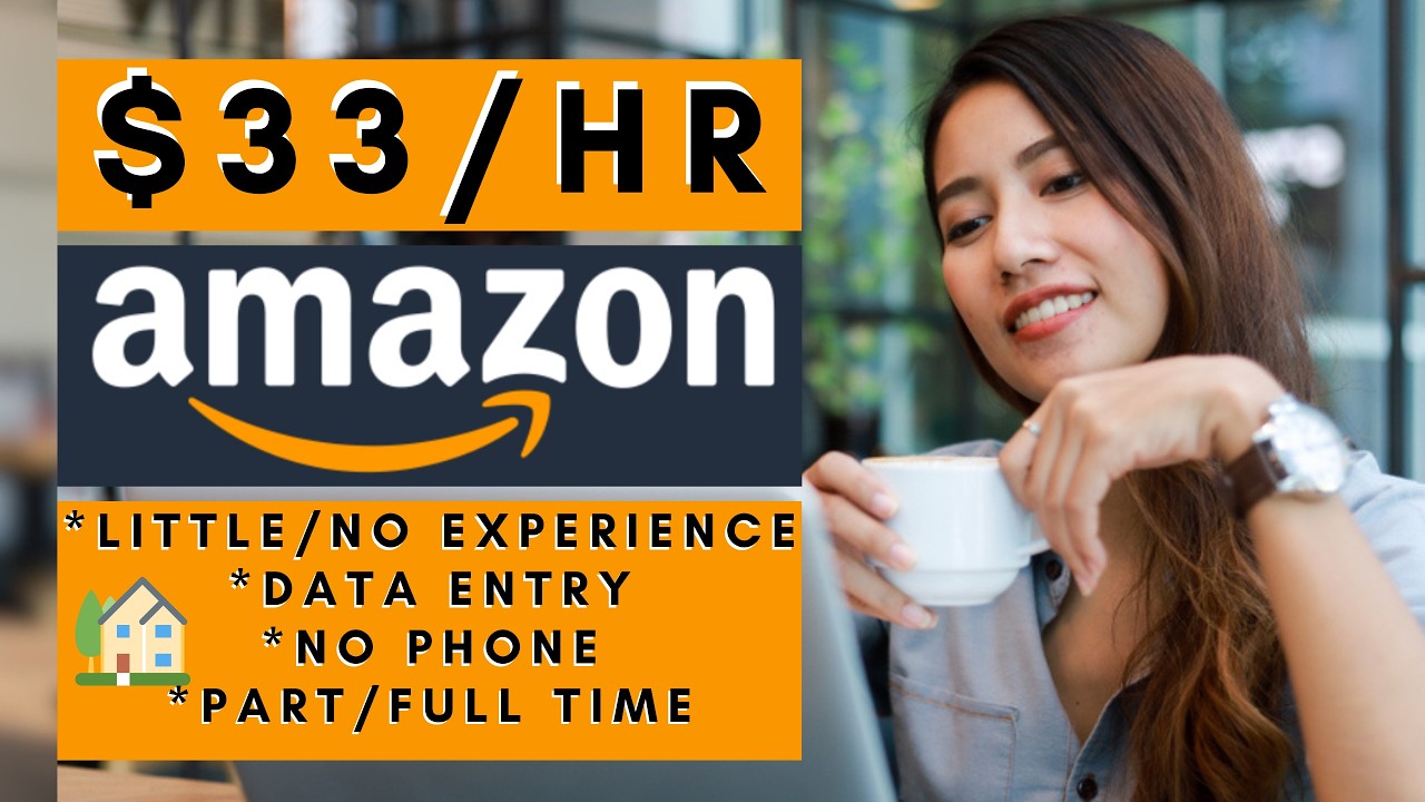 Amazon is Hiring Remote Data Entry plus No Phone Little Experience Work From Home Jobs 2026