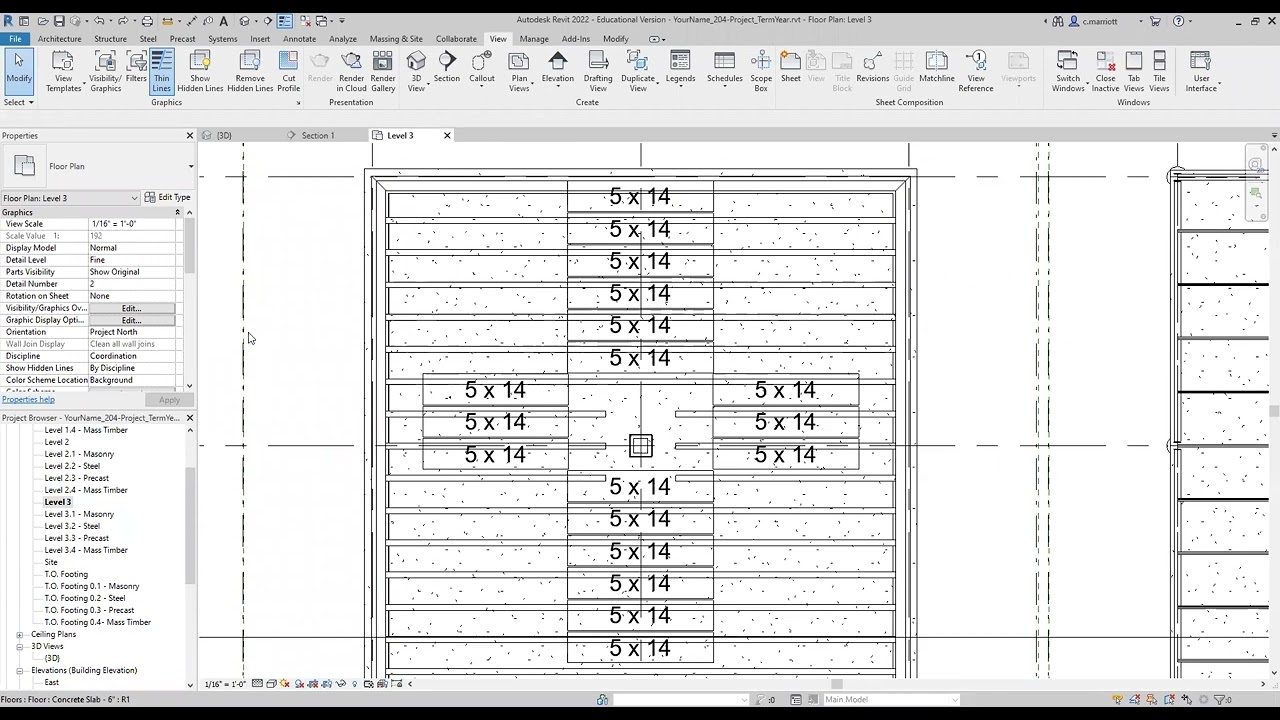 Revit: Waffle Slab