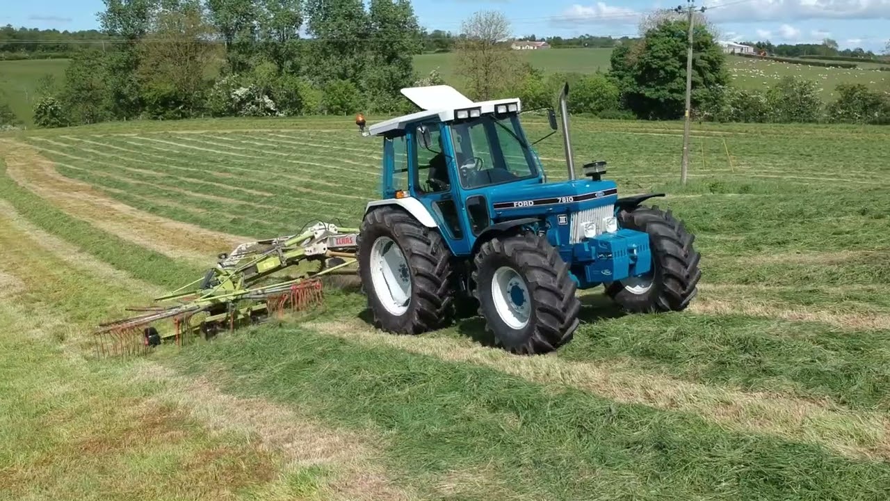 Fully Restored Ford 7810 III By D.Monteith, First Day Out Raking 2022