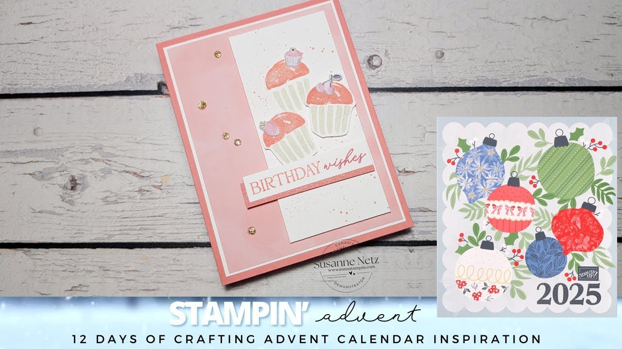 12 дней рукоделия, адвент-календарь, открытка 6 с продукцией Stampin' Up!® #stampinup #sunnstampin