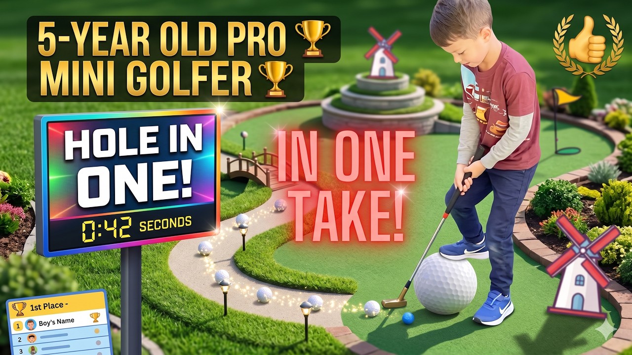 Playing Mini-Golf! How I Got a Hole in One and Teaching Kids to Play Putt Mini Golf