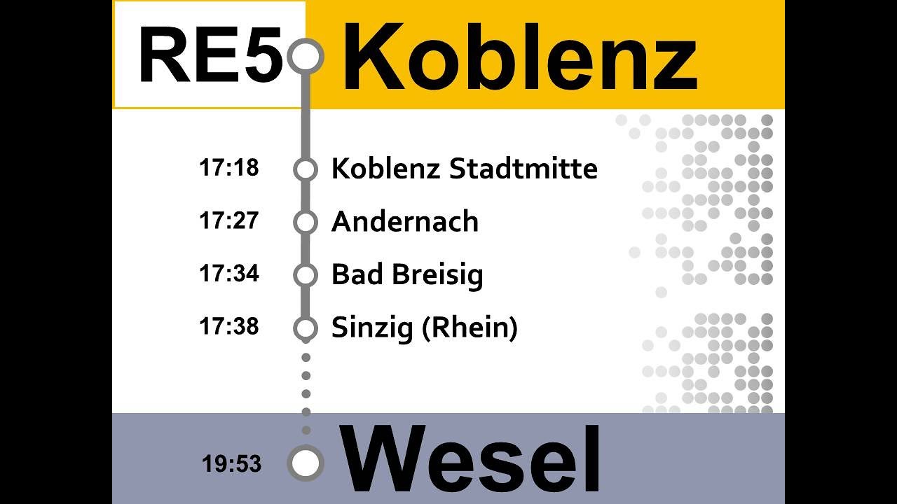 [National Express/RRX] Ansagen RE5 Koblenz - Wesel