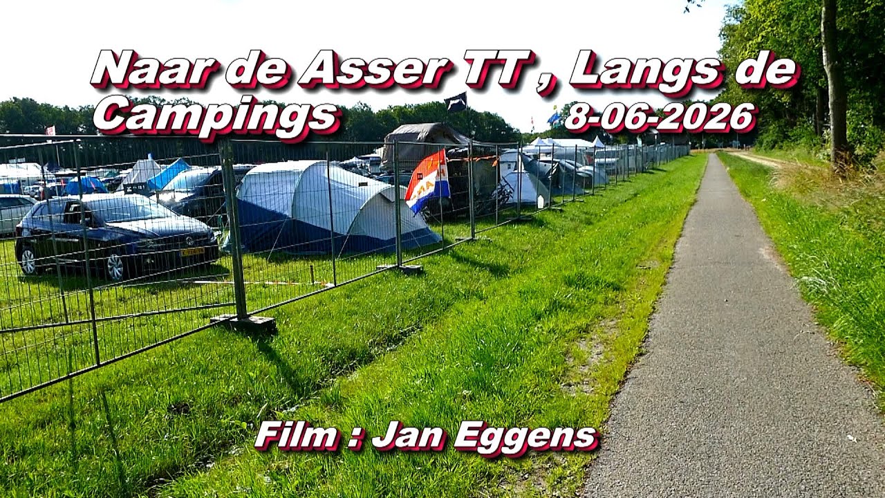 Naar de Asser TT , langs de de campings 28 06 2024