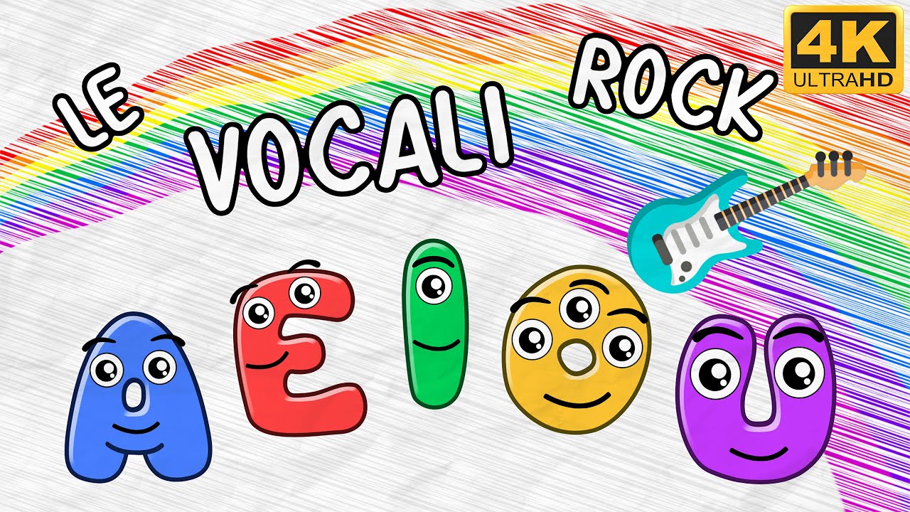 Le vocali Rock - 🎸 - AEIOU - Canzoni per bambini - Children's Music 🧒🏼