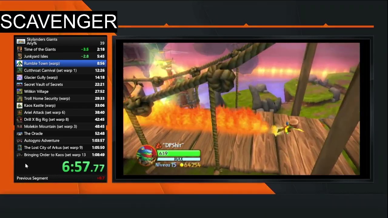Skylanders Giants any% speedrun in 
