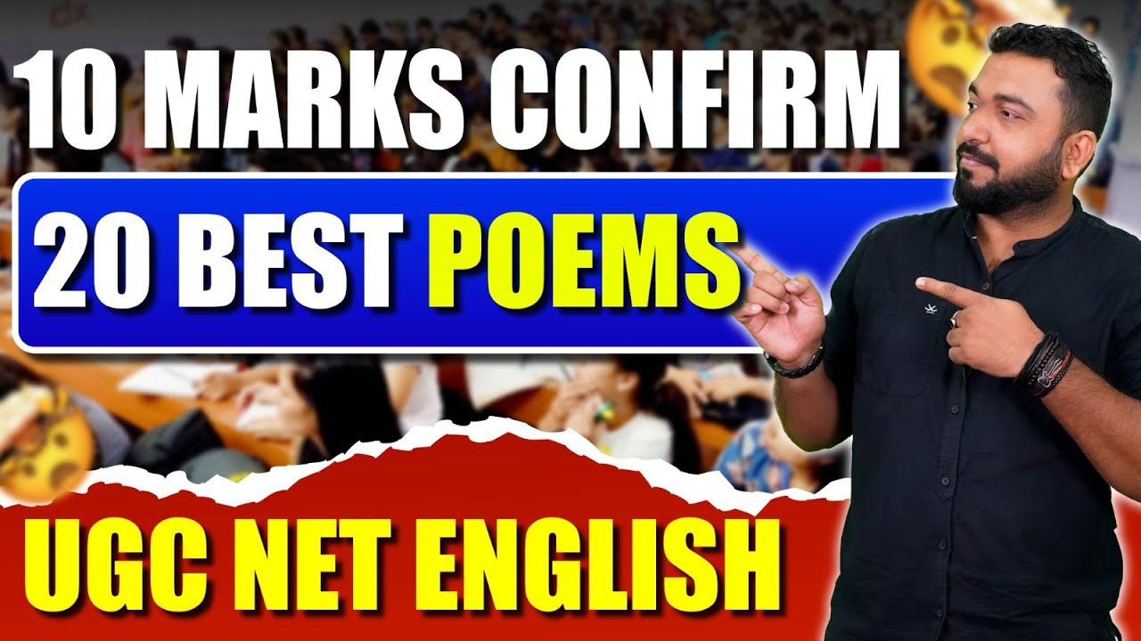 20 Poetries To Be Revised Before You Go To The Exam! UGC NET English June Exam ! Quick Revision !