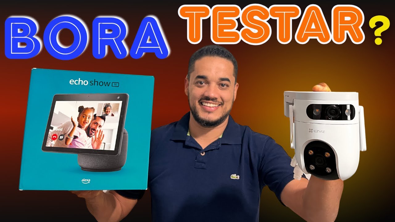 Dual! Câmera de Segurança WiFi Ezviz H9c 3k, lente dupla 5mp, Compatível com Alexa